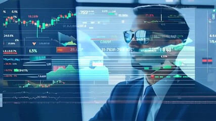 businessman with laptop with business trading or stock market , crypto exchange