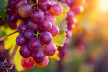 Close-up of ripe grapes ready for harvest