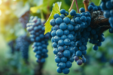 Close-up of ripe grapes ready for harvest