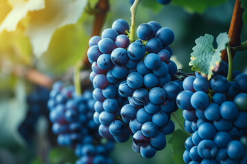 Close-up of ripe grapes ready for harvest