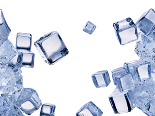 falling ice cubes cut out