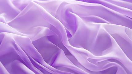 Obraz premium Abstract background with fabric texture. Waves of a thin veil of light purple color intertwine on a light purple background
