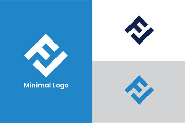 Obraz premium letter F L modern Universal elegant vector emblem Premium business logotype, letter FF swoosh logo suitable for finance, corporate and real estate busines 