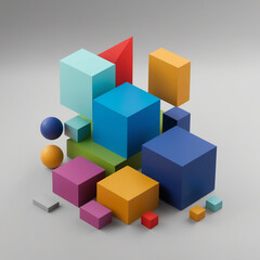 Obraz premium 3D Abstract Shapes