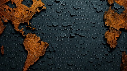 Monochrome earth map in graphite color displaying detailed geographical features