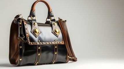 A beautiful bag that can also be used for shopping and the background is white. AI-generated image