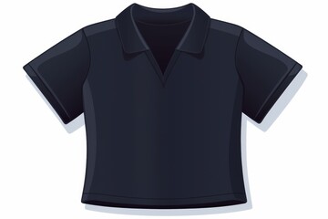 Naklejka premium Dark blue polo shirt isolated on white background for clean and clear presentation
