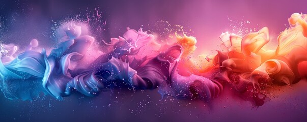 Fototapeta premium Colorful liquid swirl abstract art background with vibrant tones