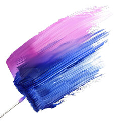 colored gradient watercolor paint brush stroke isolated on white or transparent