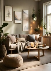 modern living room with sofa