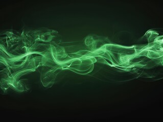 Obraz premium Abstract green smoke swirls
