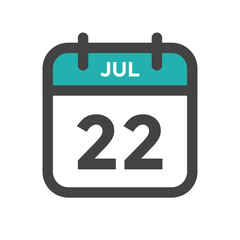 July 22 Calendar Day or Calender Date for Deadlines or Appointment