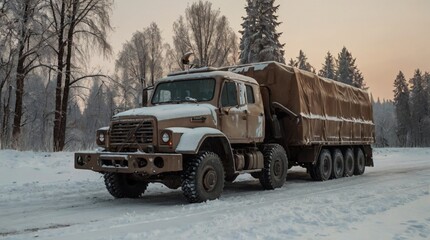 truck in snow