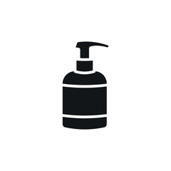 Soap dispenser simple glyph icon. Vector solid isolated black illustration.