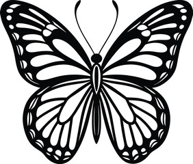 Butterfly silhouette vector illustration art