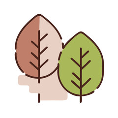 Leaves icon set