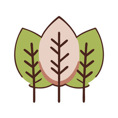 Leaves icon set