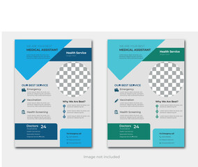 Medical flayer template modern design.