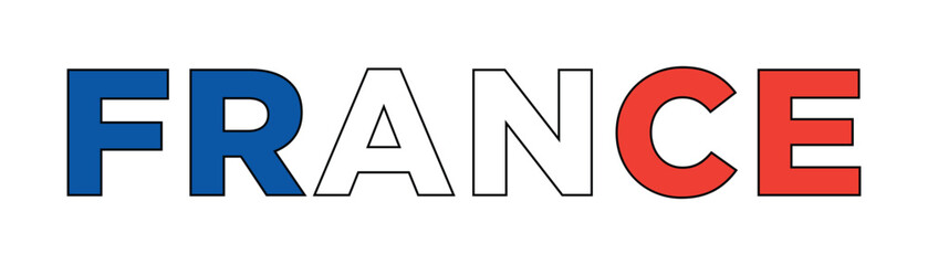FRANCE flag text font typography.