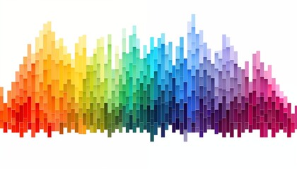 abstract rainbow background with squares lines blocks
