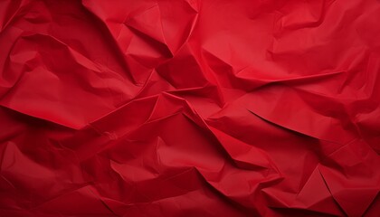red crumpled papaer