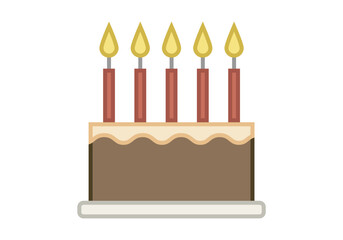 Tarta de chocolate y nata con velas