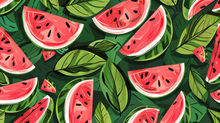 Juicy red watermelon cut into slices, perfect for celebrating National Watermelon Day.