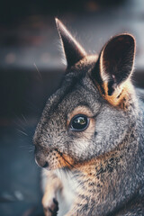 Obraz premium Close up of a wallaby with detailed fur texture