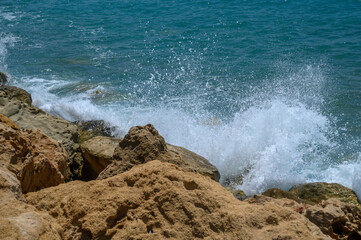 Beautiful landscape with mountains in the distance overlooking the sea.