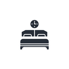 Bed icon. vector.Editable stroke.linear style sign for use web design,logo.Symbol illustration.