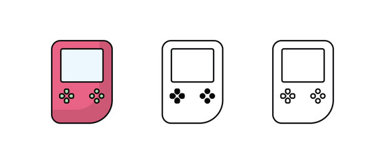 Game icons vector set stock illustration