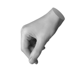 Pinch gesture, salting, adding final touch, hand sign isolated on white background., transparent cut out PNG