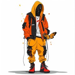 Obraz premium Firefly Streetwear fashion cartoon isolated whitebackground