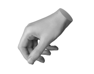 Taking, holding, grabbing something small, hand sign isolated on white background., transparent cut out PNG