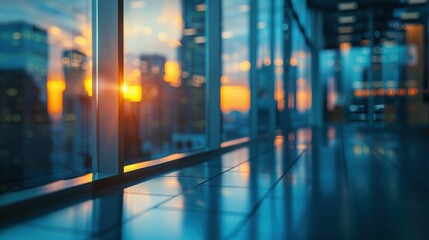 defocus of modern white office