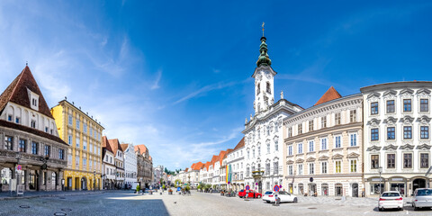 Stadtplatz und Rathaus, Steyr, Österreich 