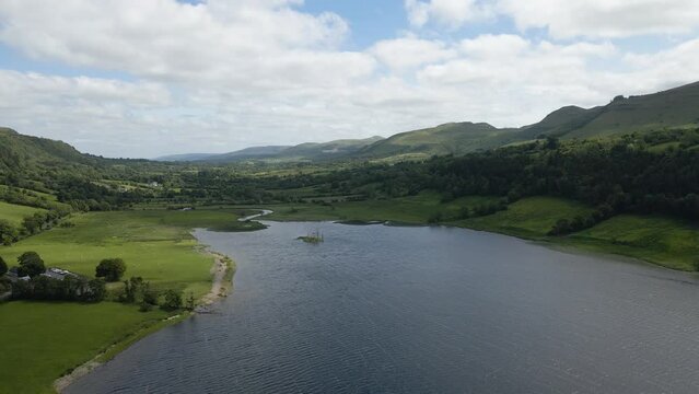 The end of the lake at Glencar, Leitrim, Sligo, Ireland