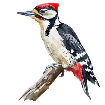 recommend clip art: Watercolor painting of a woodpecker bird, isolated on a white background, woodpecker vector, woodpecker clipart, woodpecker art, woodpecker painting, woodpecker Graphic, drawing clipart.