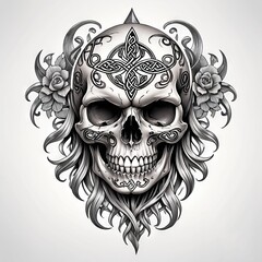Fototapeta premium Celtic Skull Ornament