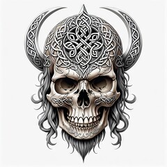 Fototapeta premium Celtic Skull Ornament
