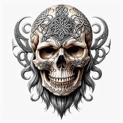 Fototapeta premium Celtic Skull Ornament