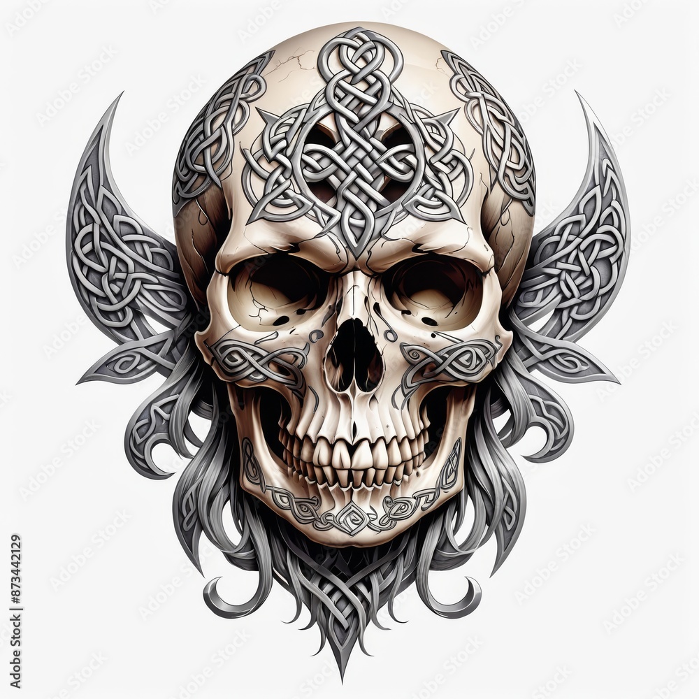 Wall mural Celtic Skull Ornament