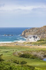 La plage de la baie des Tr&eacute;pass&eacute;s dans le Finsit&egrave;re en Bretagne.