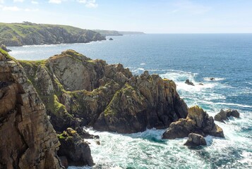 Les falises du Cap Sizun dans le Finist&egrave;re en Bretagne.