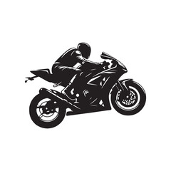 superbike vector silhouette illustration