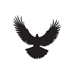 Eagle flying silhouette
