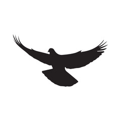 Bird flying silhouette illustration