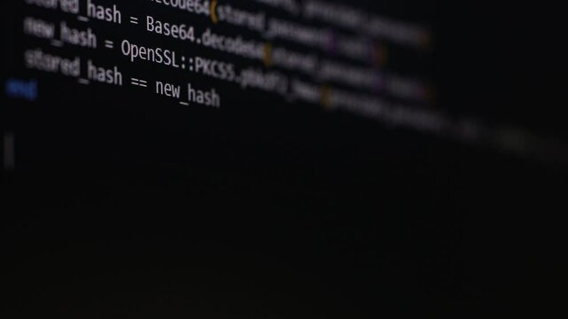 Close-Up of Code Syntax, Programming. Coding and Hacking Concept.