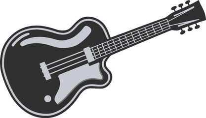 Fototapeta premium Guitar musical instrument isolated icon vector illustration - Generative AI