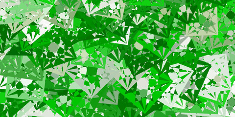 Light Green, Yellow vector layout with triangle forms.